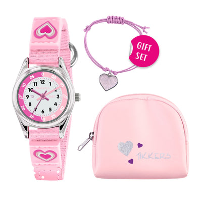 Tikkers Pink Heart Watch Gift Set ATK1031