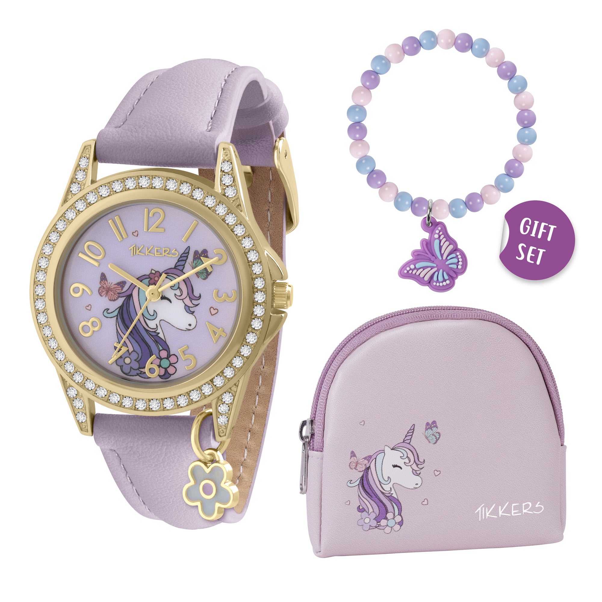 Tikkers Purple Unicorn Watch Gift Set ATK1106