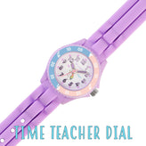 Tikkers Time Teacher Purple Unicorn Watch TK0147