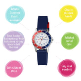 Tikkers Time Teacher Blue and Red Watch TK0140