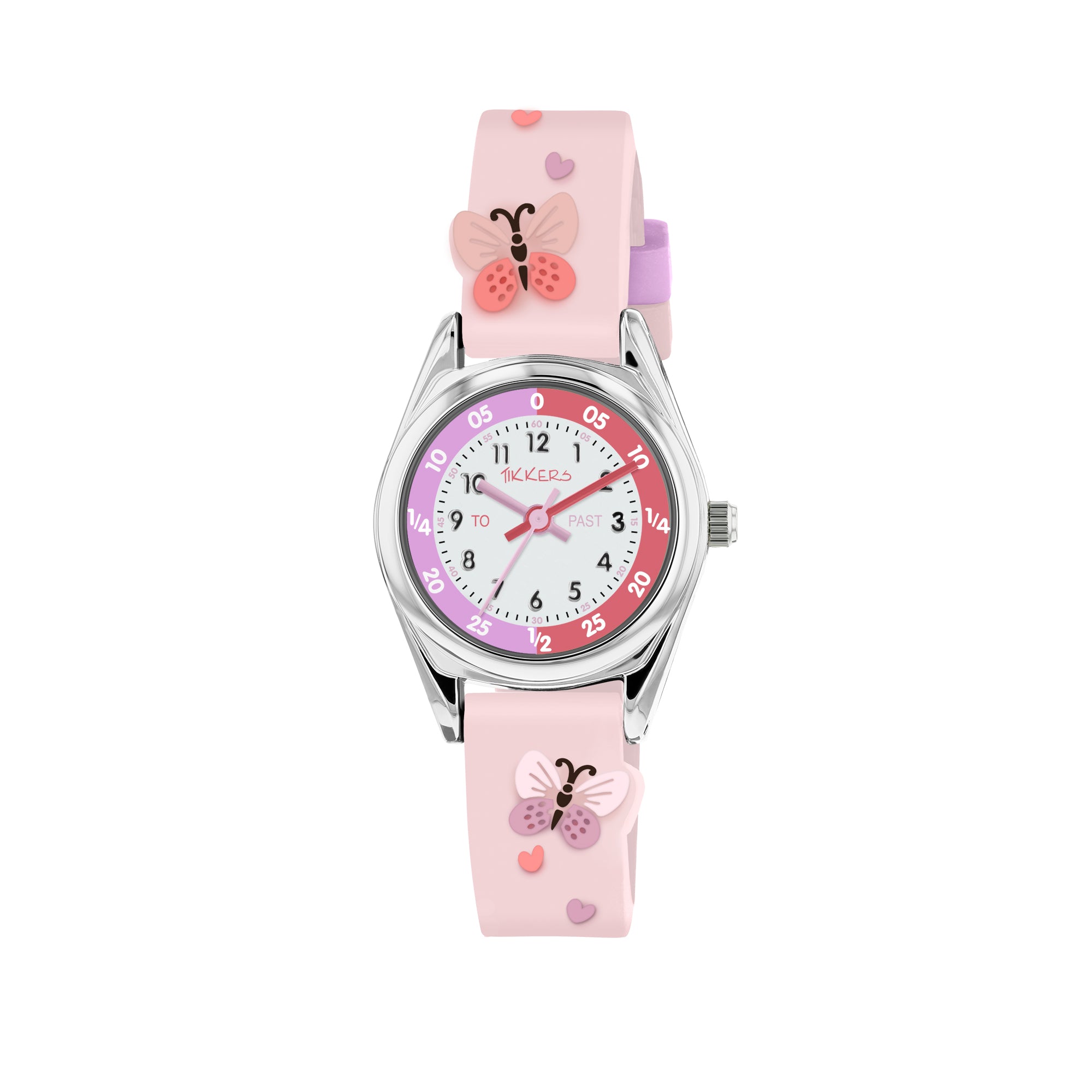 Tikkers Time Teacher Butterfly 3D Silicone strap watch TK0206