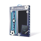 Tikkers Time Teacher Soccer Watch & Magic Drawing Pad Gift Set ATK1110-PAD