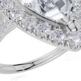 18ct White Gold Pear Cut 3.63 Carat tw of  Diamonds Ring