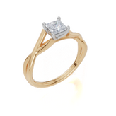 9ct Yellow Gold Princess Cut 0.50 Carat of  Diamond Ring