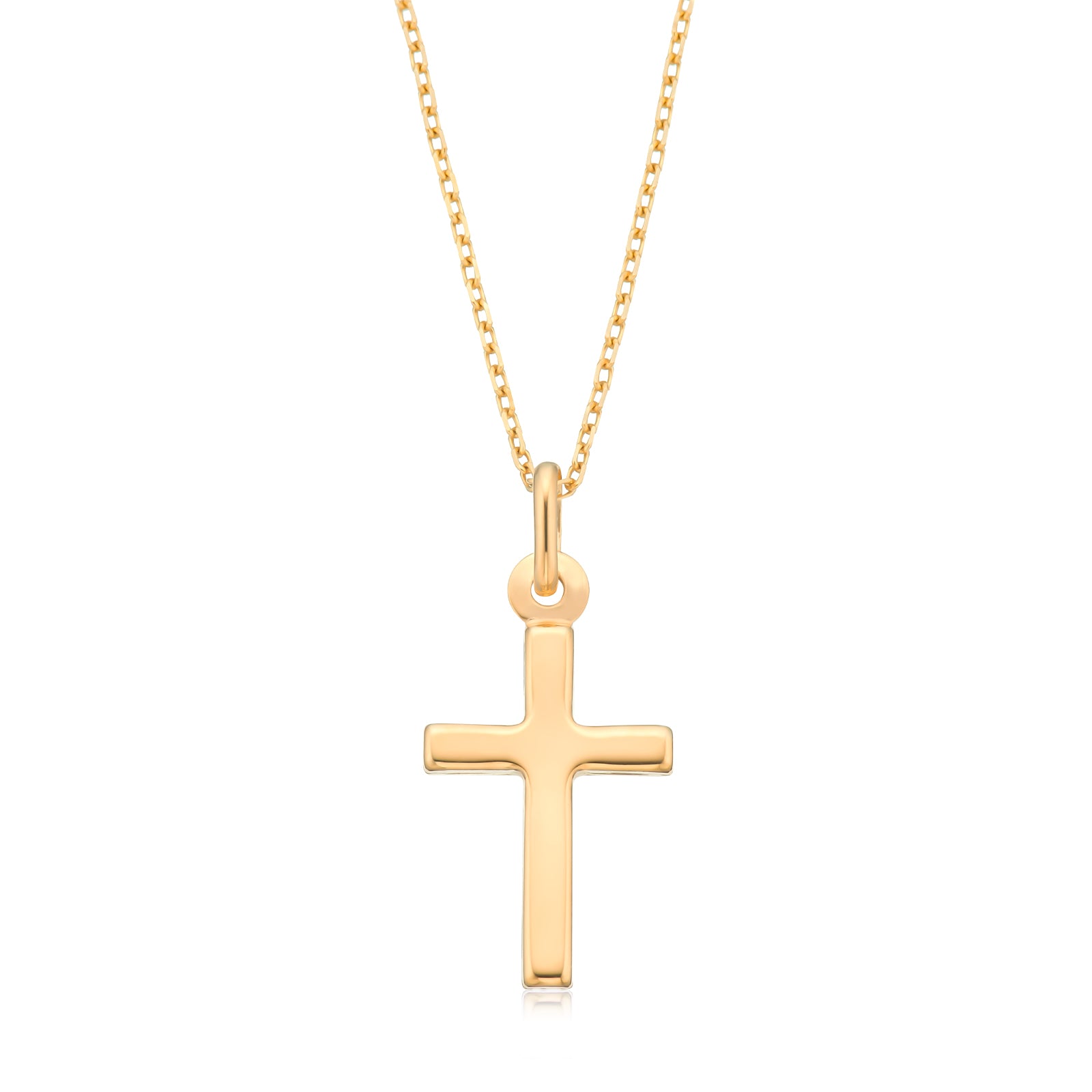 9ct Yellow Gold 18mm Cross Pendant