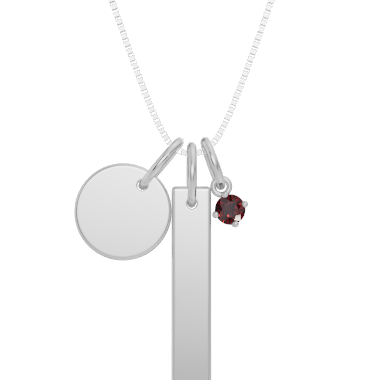 Personalised Birthstone Pendant Set