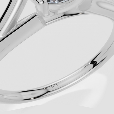 9ct White Gold Round Cut 0.50 Carat of  Diamond Ring