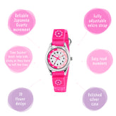 Tikkers Time Teacher Canvas Flower Watch TK0119