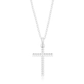 Sterling Silver 25x15mm Cross Pendant