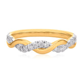 Celebration 18ct Yellow Gold Round Brilliant Cut 0.20 Carat tw Lab Grown Diamond Wedding Band