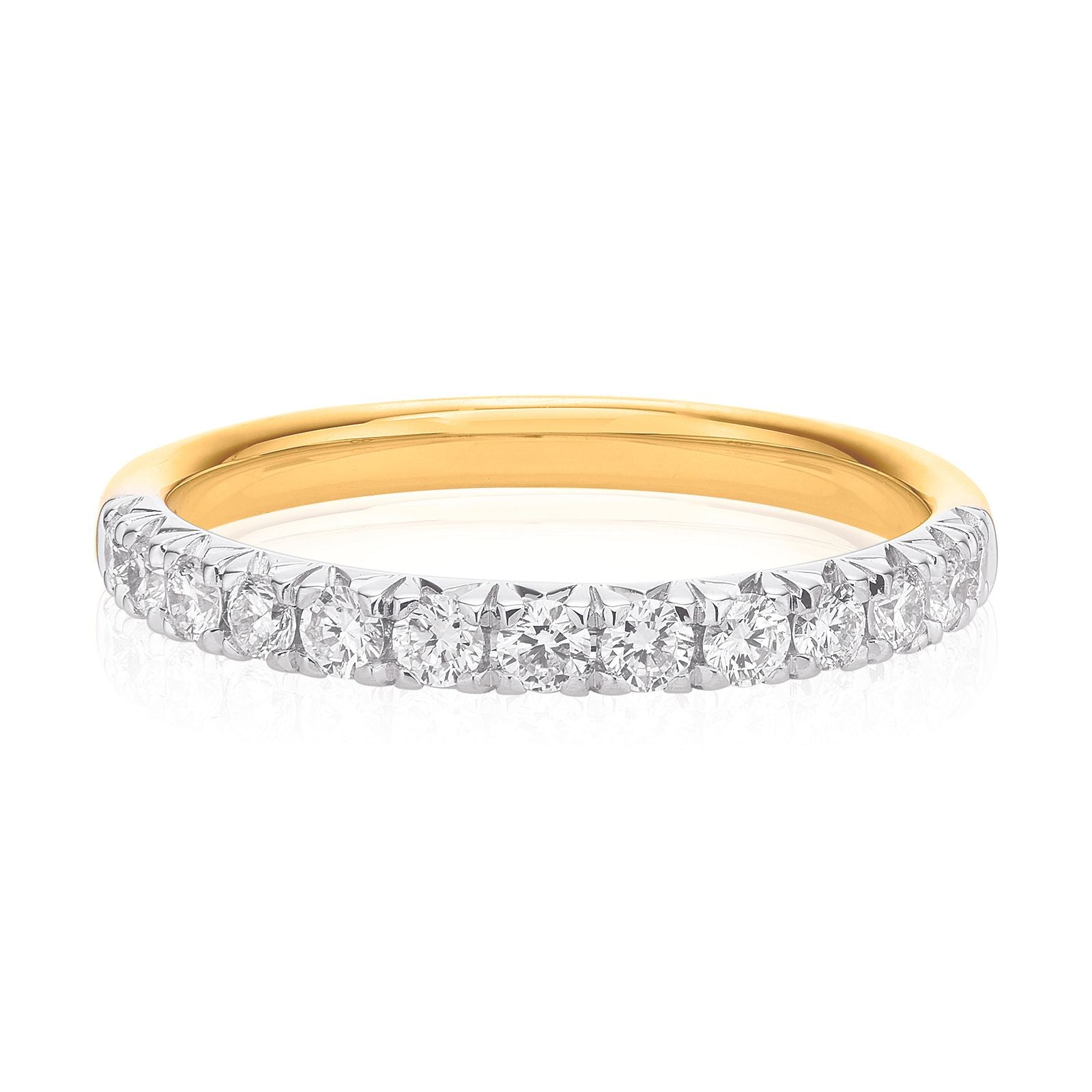 Celebration 18ct Yellow Gold Round Brilliant Cut 0.40 Carat tw Lab Grown Diamond Wedding Band