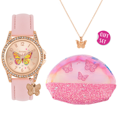 Tikkers  Magical Butterfly Watch Gift Set ATK1086