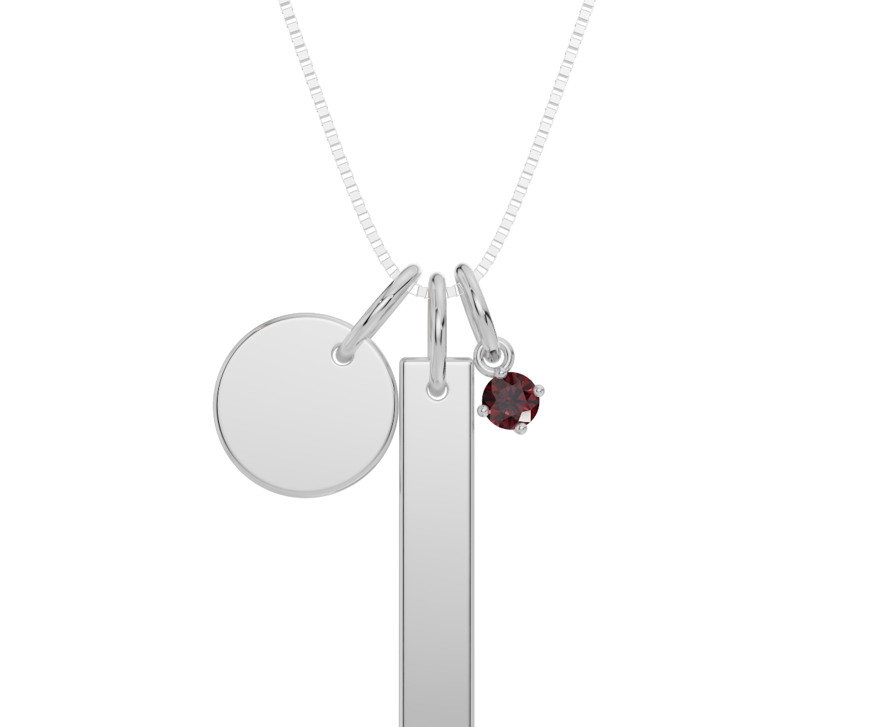 Personalised Birthstone Pendant Set