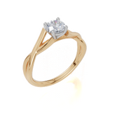 9ct Yellow Gold Round Cut 0.50 Carat of  Diamond Ring