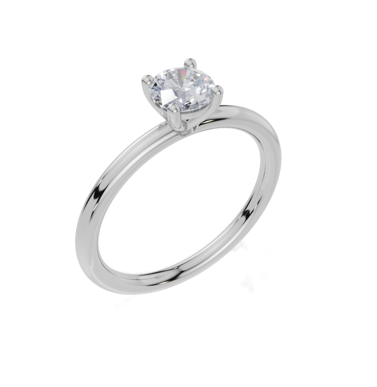 9ct White Gold Round Cut 0.50 Carat of  Diamond Ring