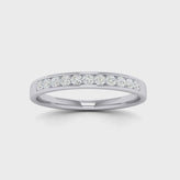 9ct White Gold Round Brilliant Cut 0.25 Carat tw of Diamond Rings