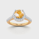 Celebration 18ct Yellow Gold Round Brilliant Cut 1.30 CARAT tw of Lab Grown Diamond Ring