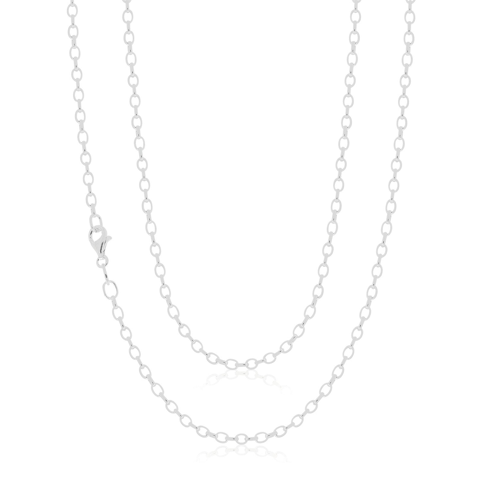 Sterling Silver 50cm Oval Belcher Chain