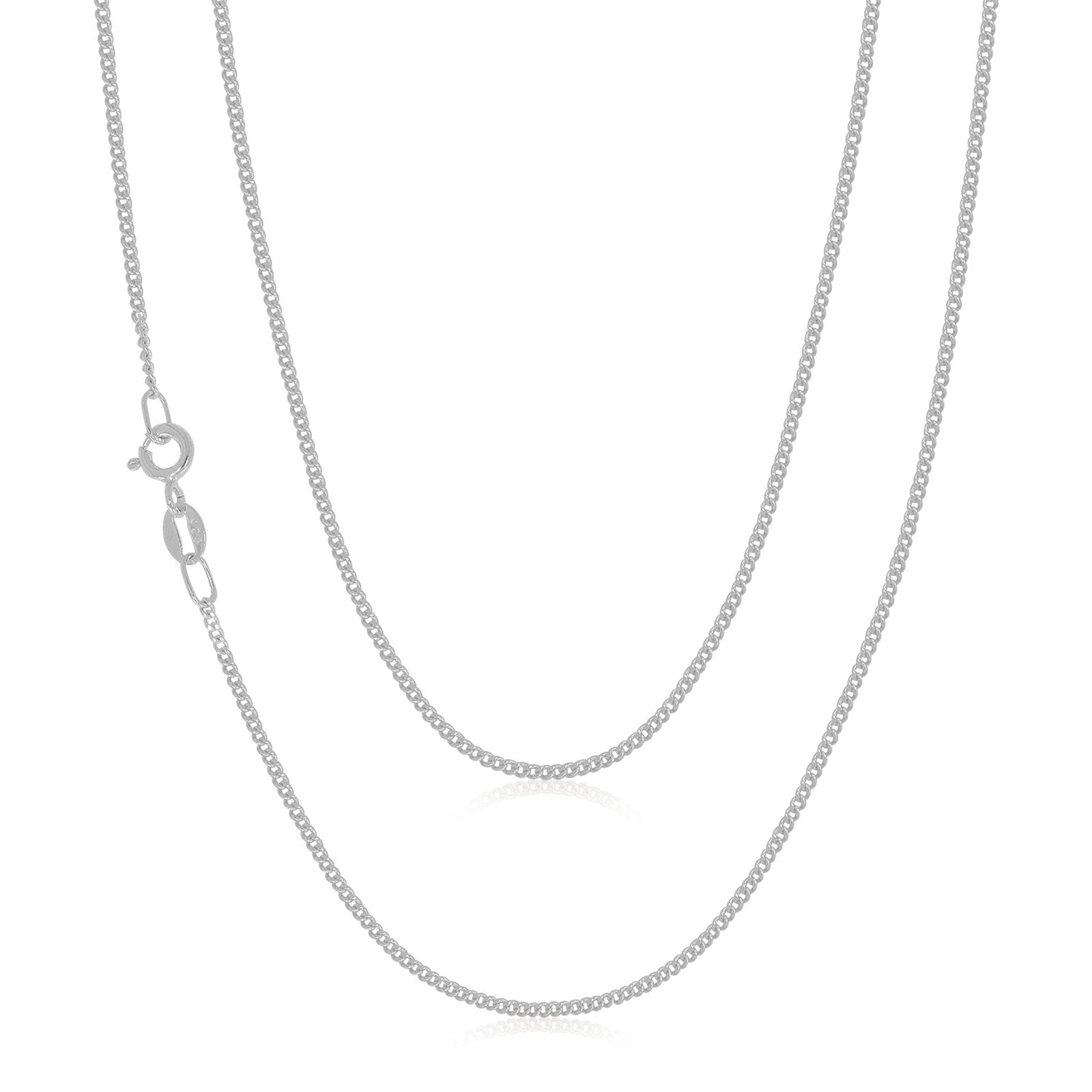 Sterling Silver 55cm Curb Chain