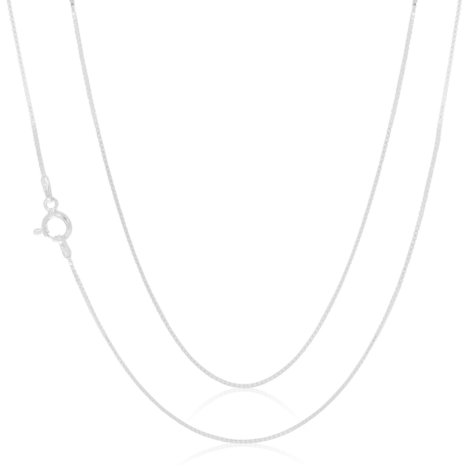 Sterling Silver 45cm Box Chain