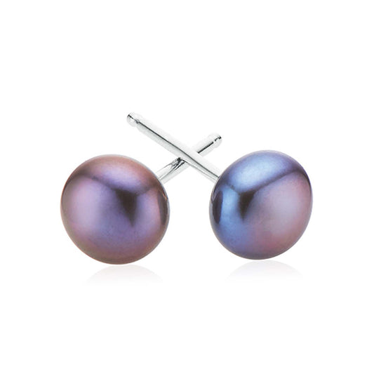 Sterling Silver 5.5-6mm Freshwater Pearl Stud Earrings