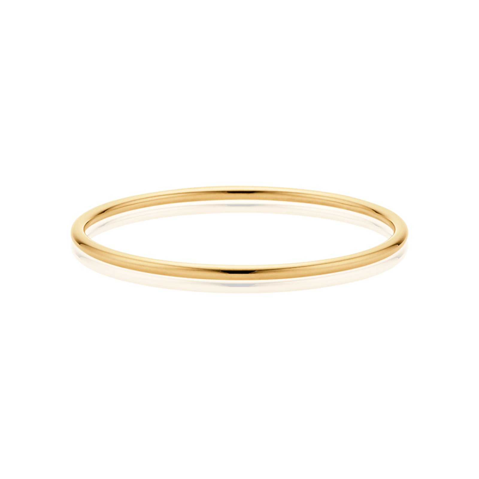 9ct Yellow Gold Silver Filled 60x3mm Golf Bangle