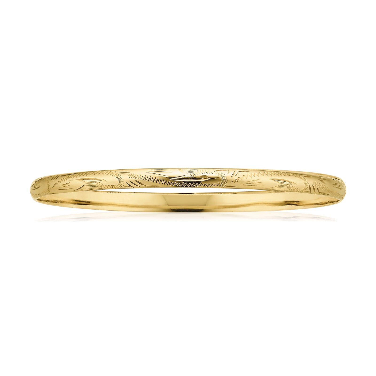 9ct Yellow Gold 63x4mm Solid Bangle