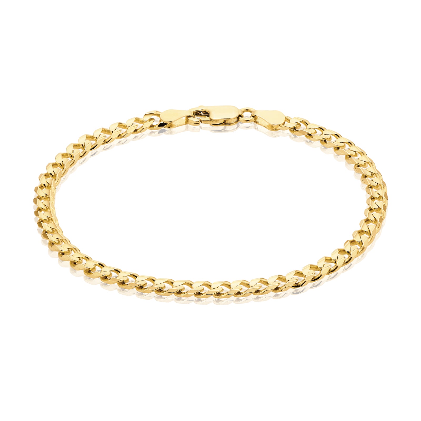 9ct Yellow Gold 19cm Curb Bracelet