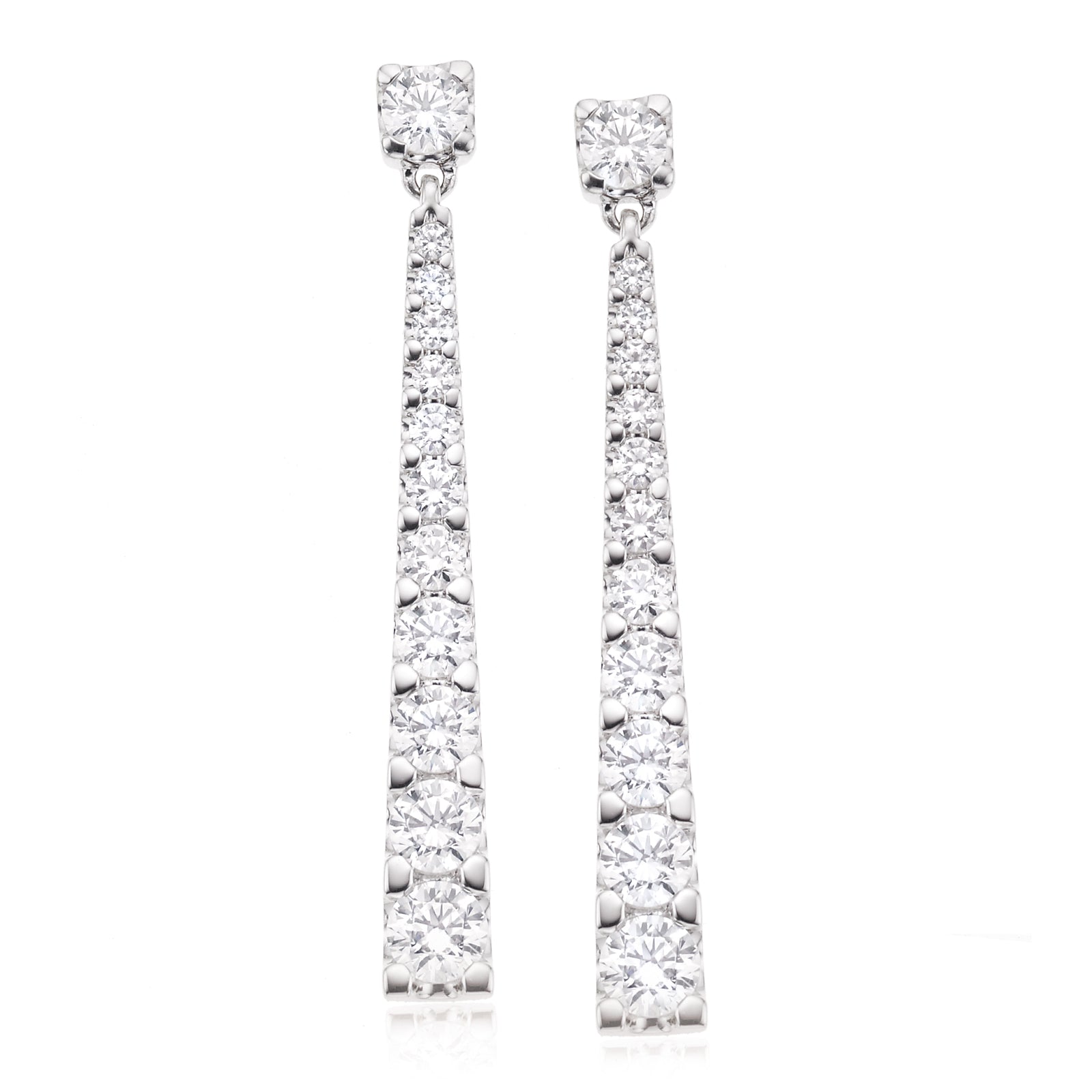 KISS Sterling Silver Cubic Zirconia Drop Earrings