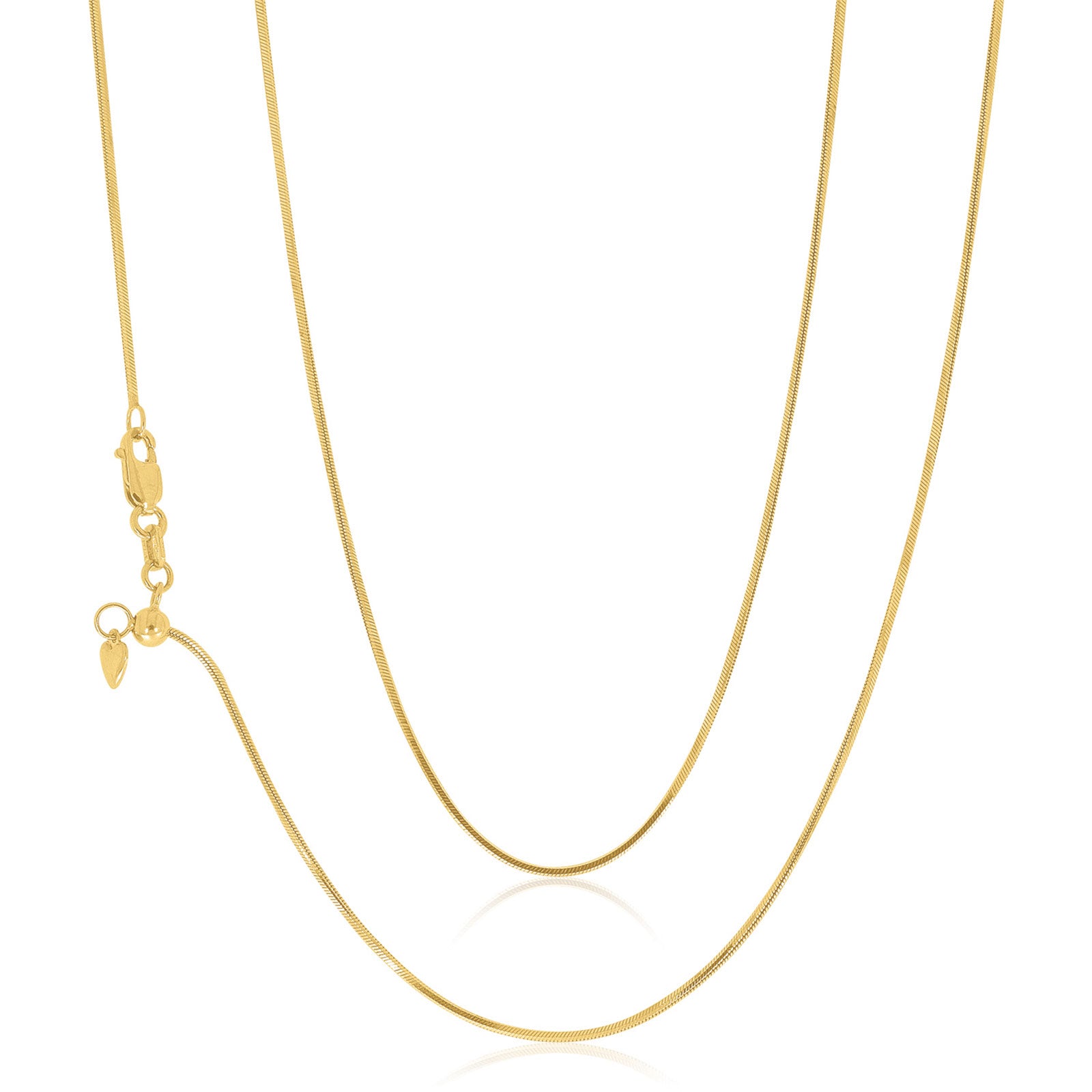 Gold round deals snake chain