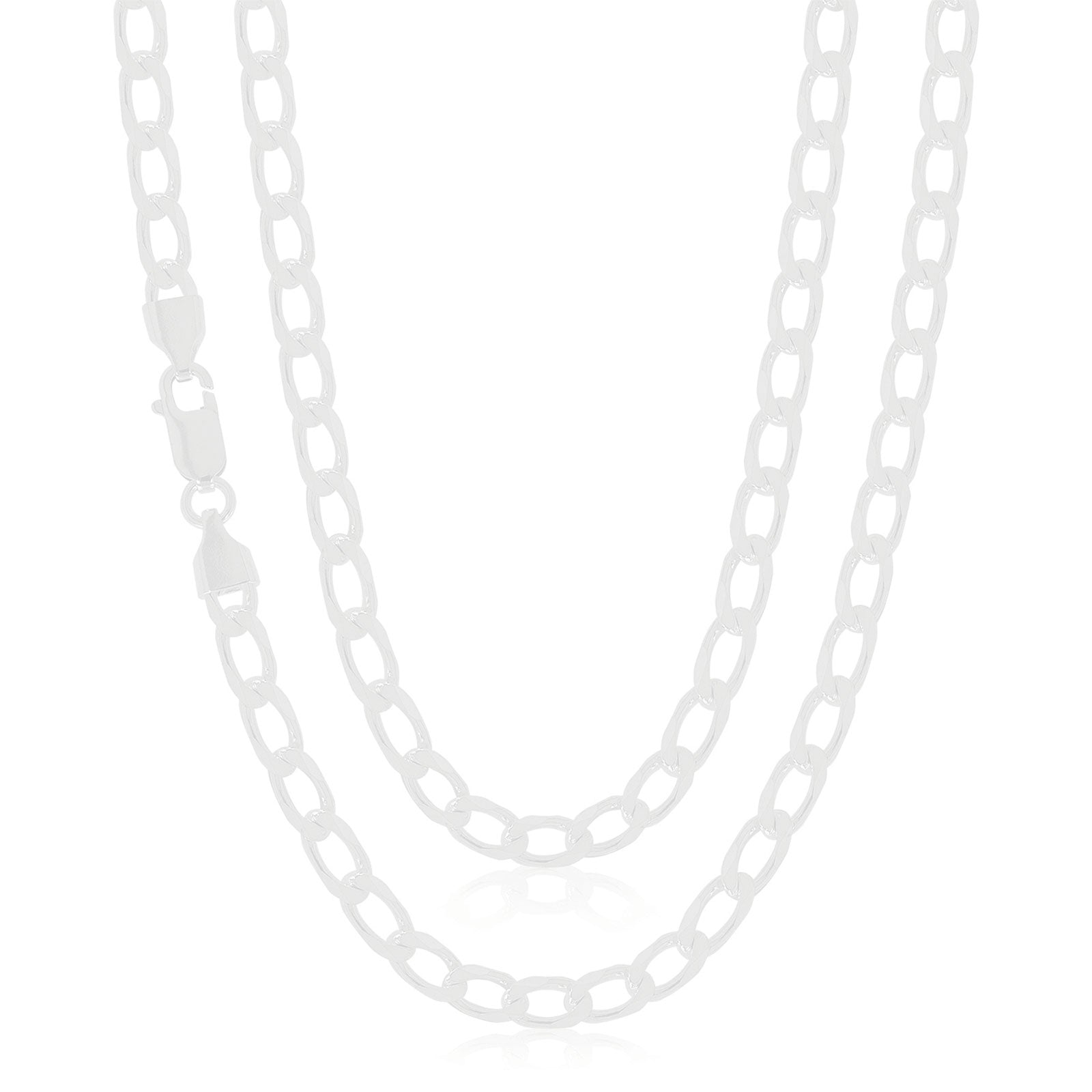 Sterling Silver 55cm Curb Chain