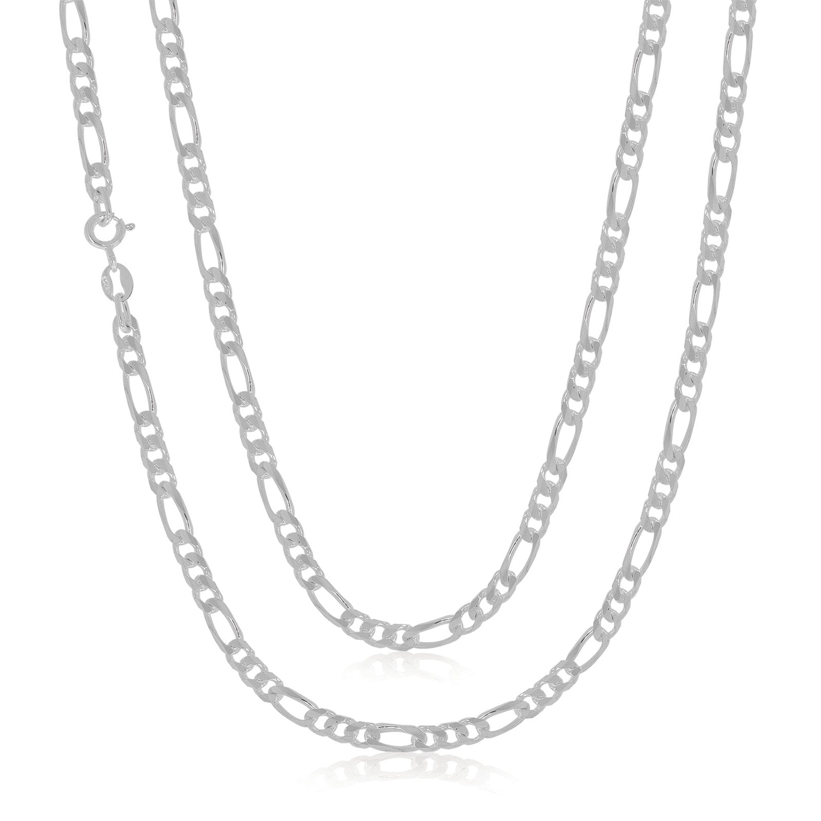 Sterling Silver 55cm Figaro Chain