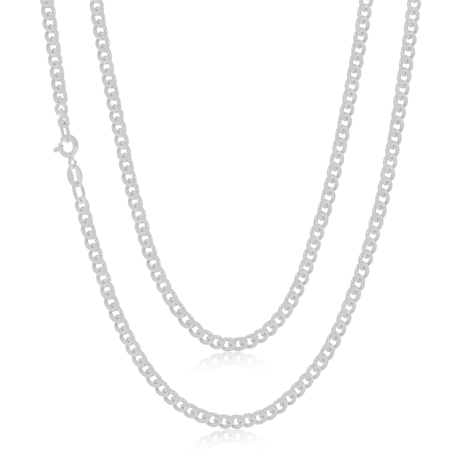 Sterling Silver 50 cm Diamond Cut Bevel Chain