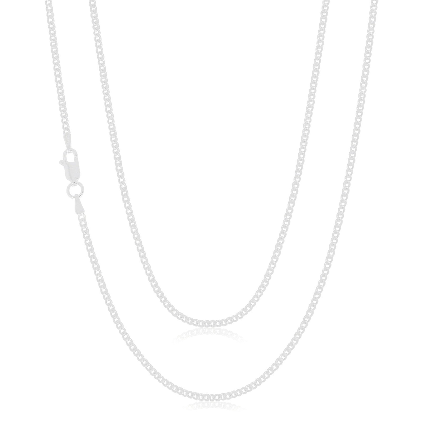 Sterling Silver 55cm Curb Chain