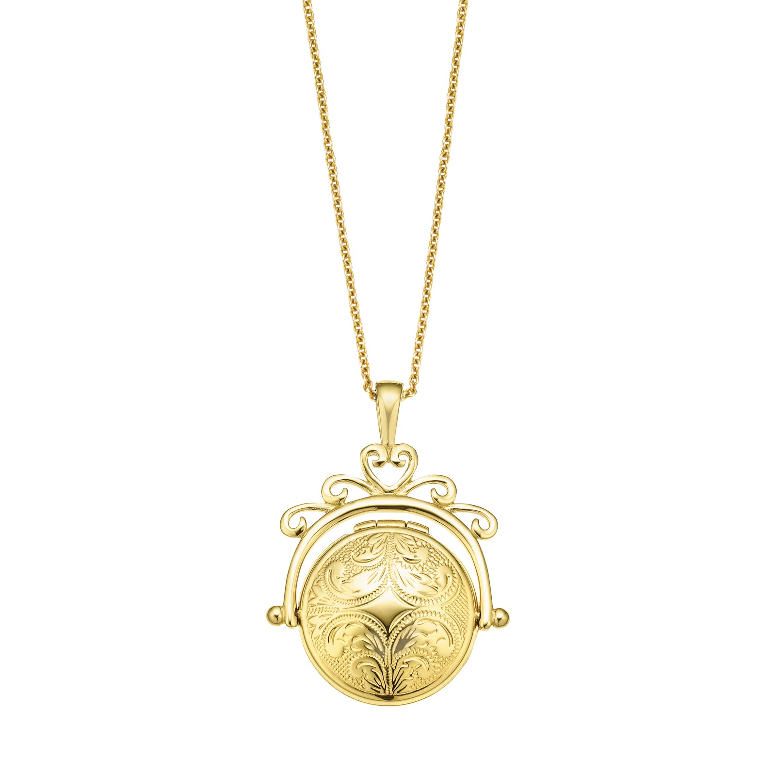 9ct Yellow Gold Round Spinner Locket