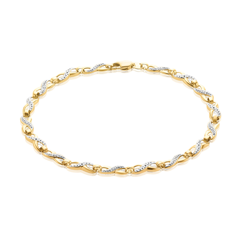 Tri Color Infinity Bracelet | Solid 14k Yellow Gold | Fine Jewelry – Helen  Ficalora
