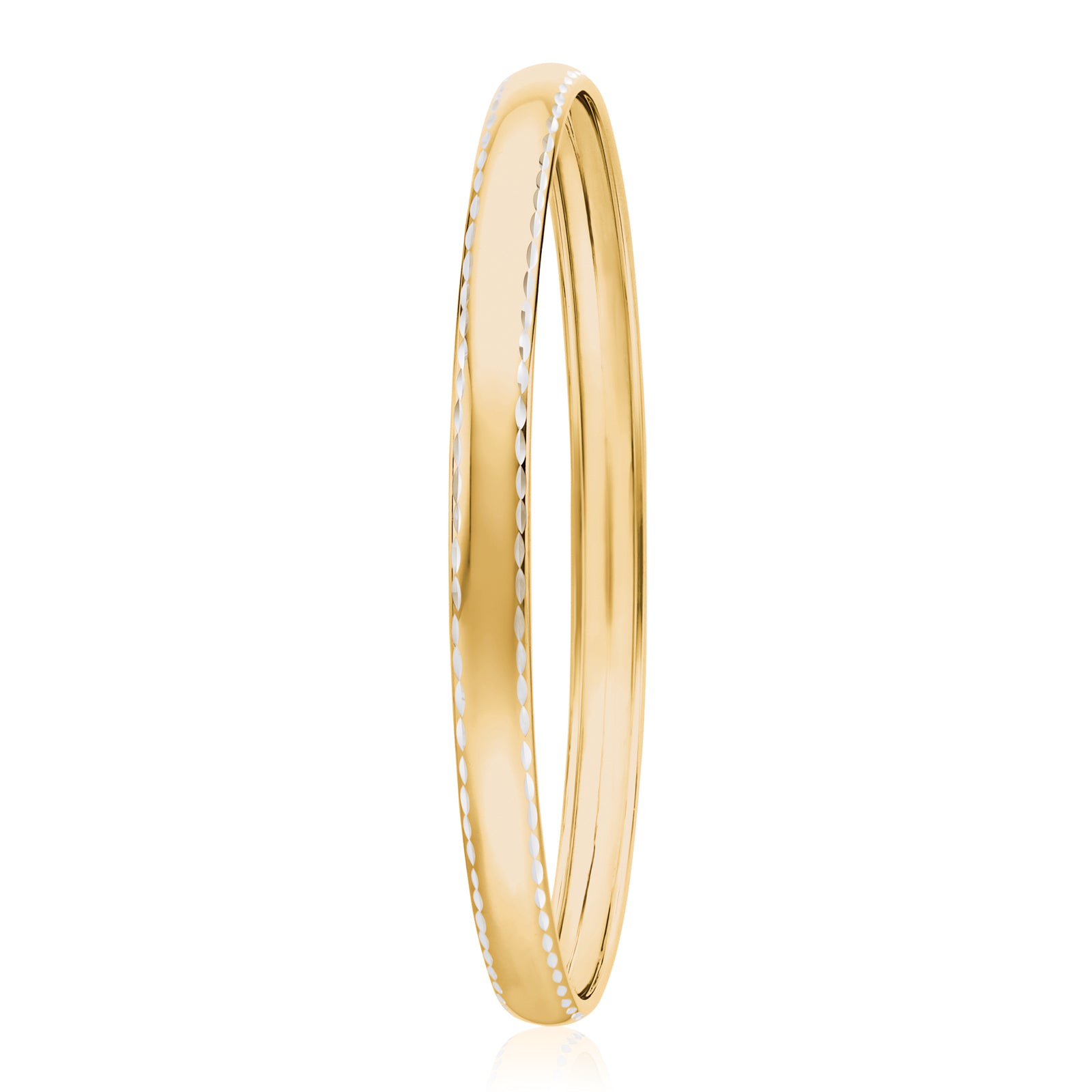 9ct Yellow Gold Silver Filled Bangle