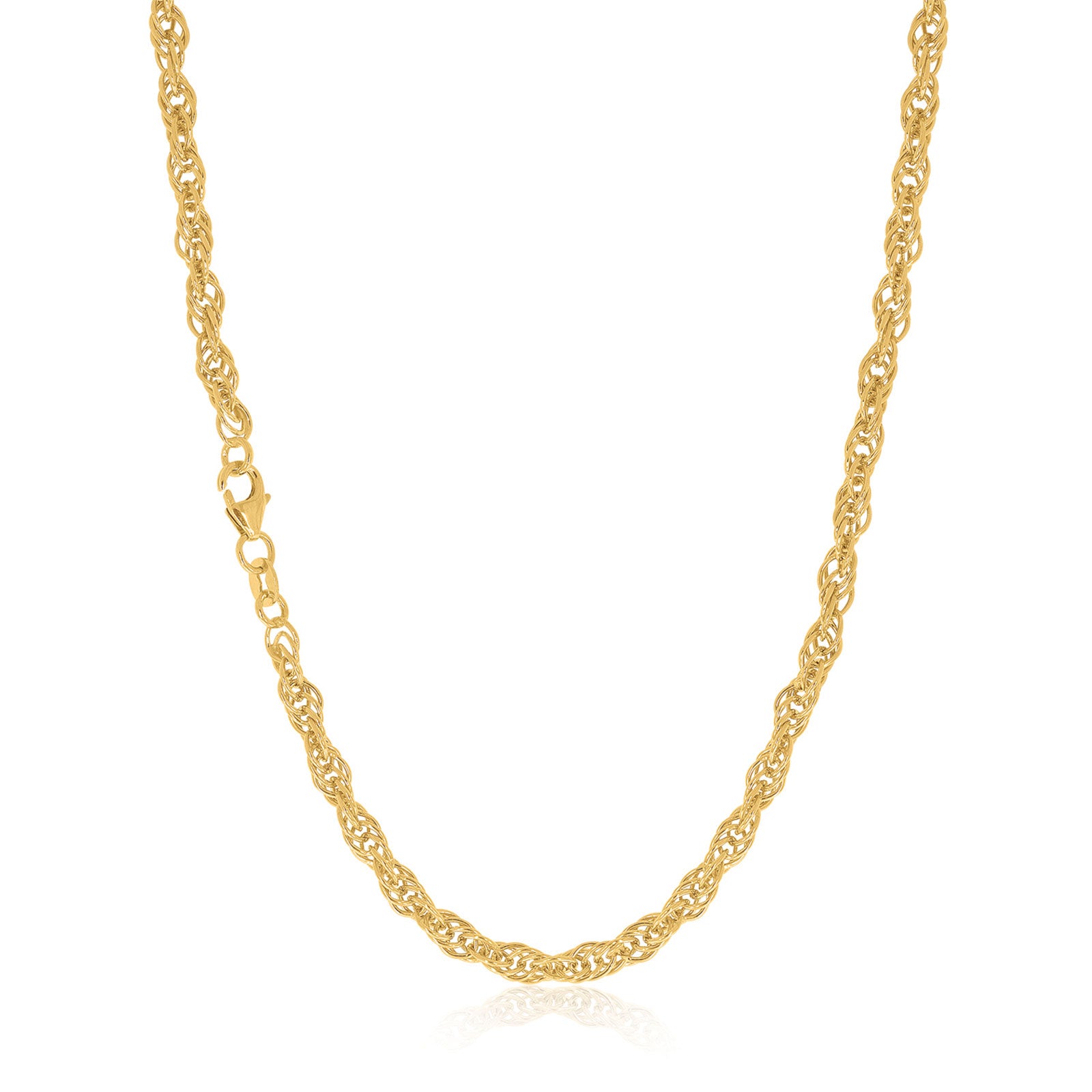 9ct Yellow Gold Silver Filled 45cm Singapore Chain