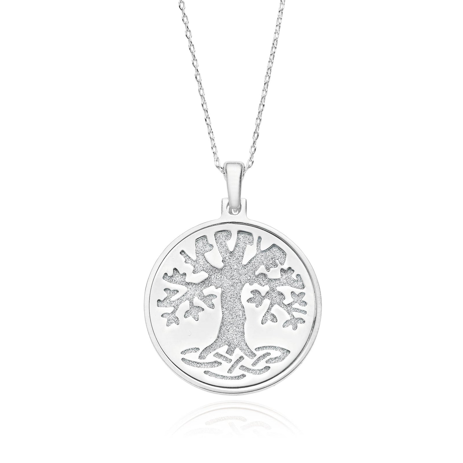 Sterling Silver Cubic Zirconia Tree of Life Pendant