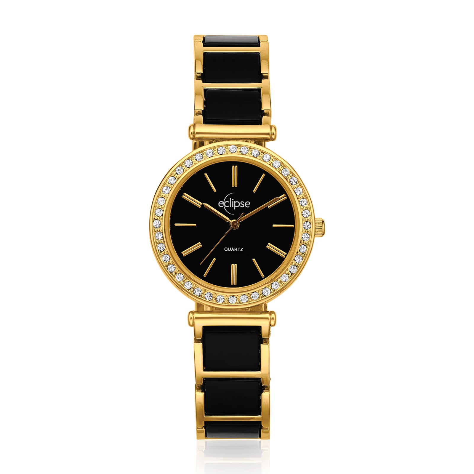 Eclipse Rose Tone Black Dial Watch