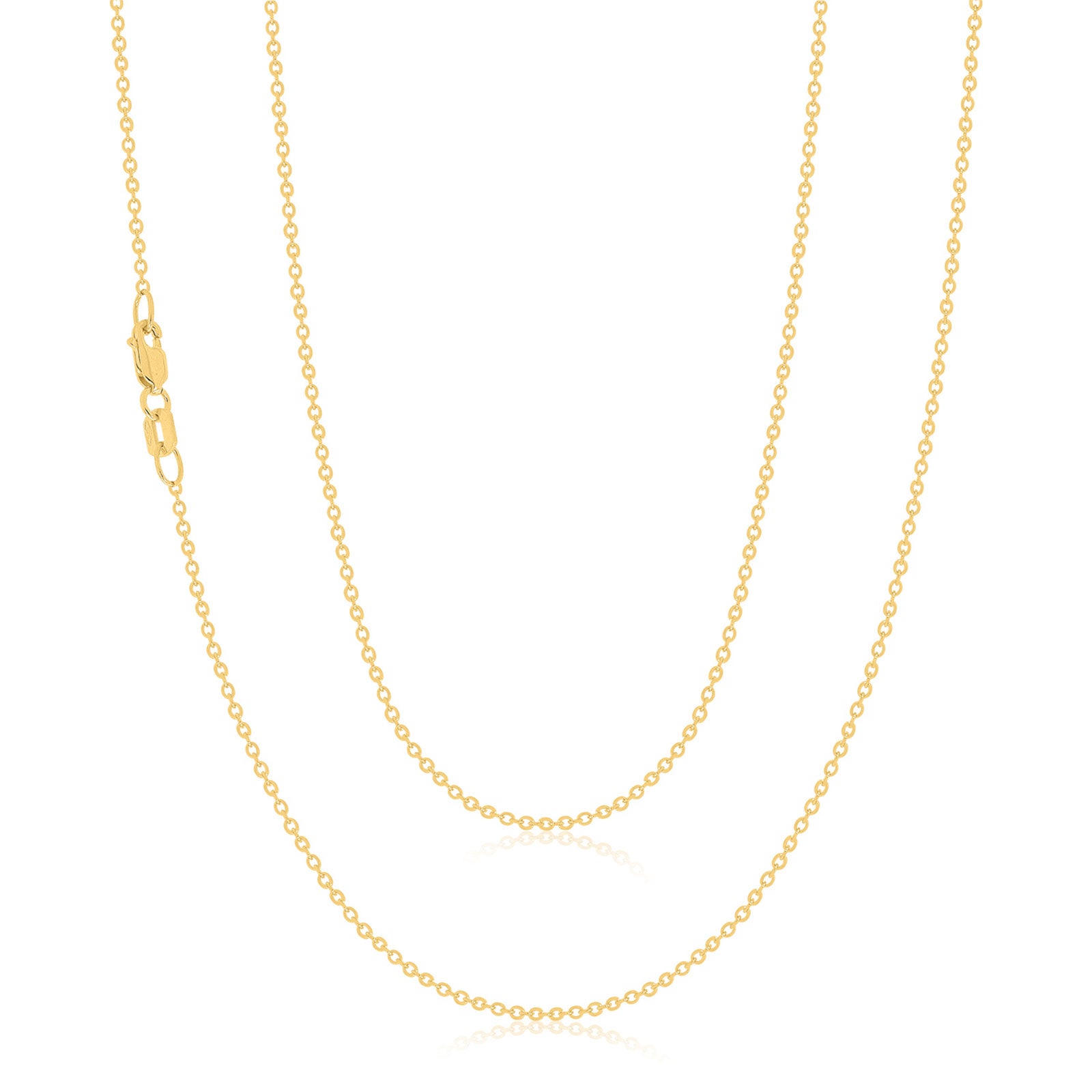 9ct Yellow Gold 45cm Cable Chain