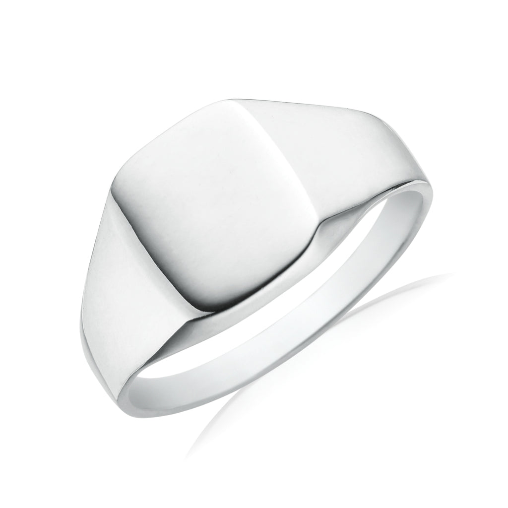 Plain Sterling Silver Polished Ring with Overlapping Upper Design - Zanfeld