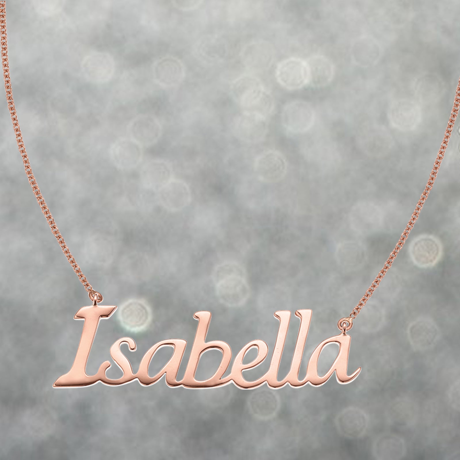 9ct Rose Gold 40 CM Personalised Name Necklace