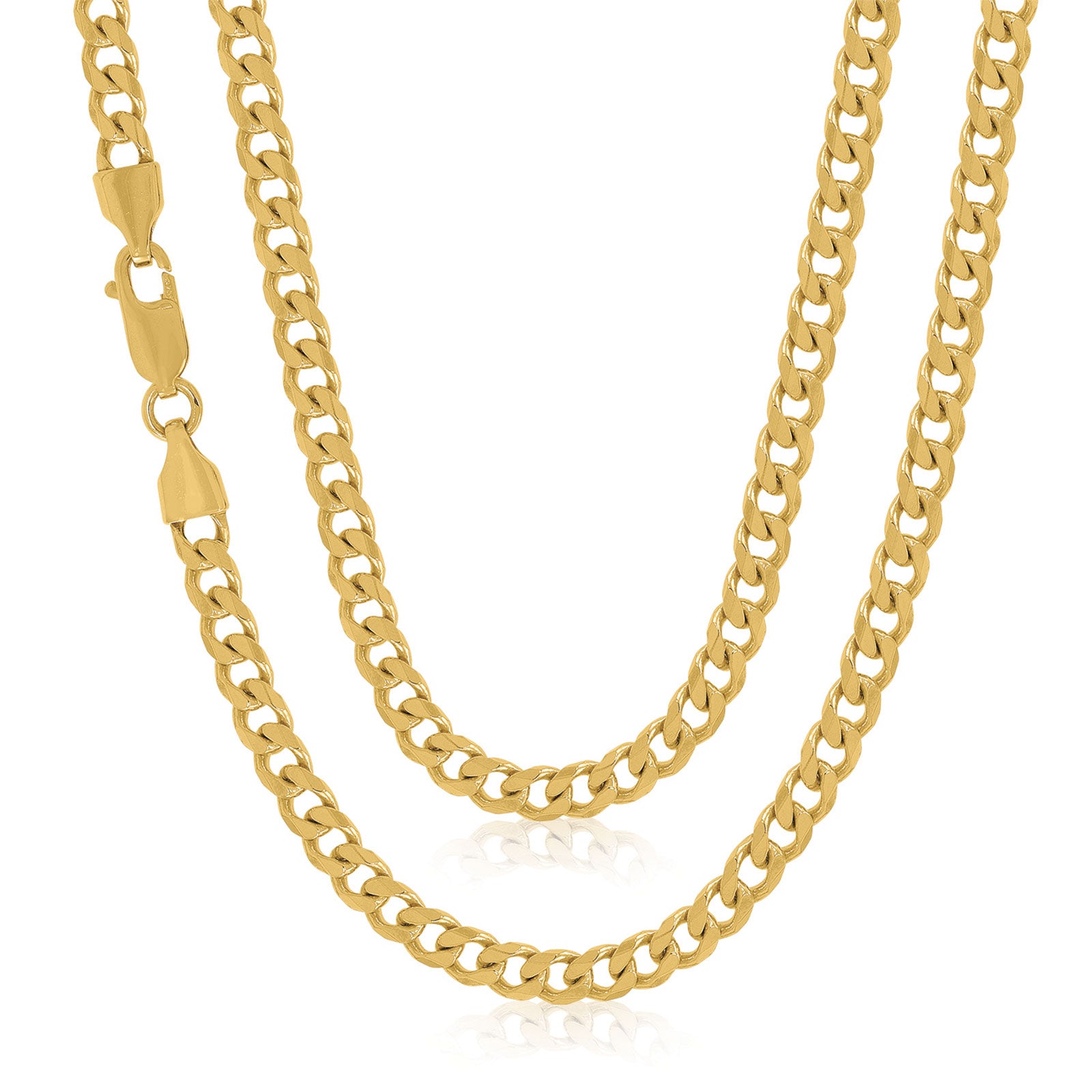 9ct Yellow Gold 55cm Curb Chain