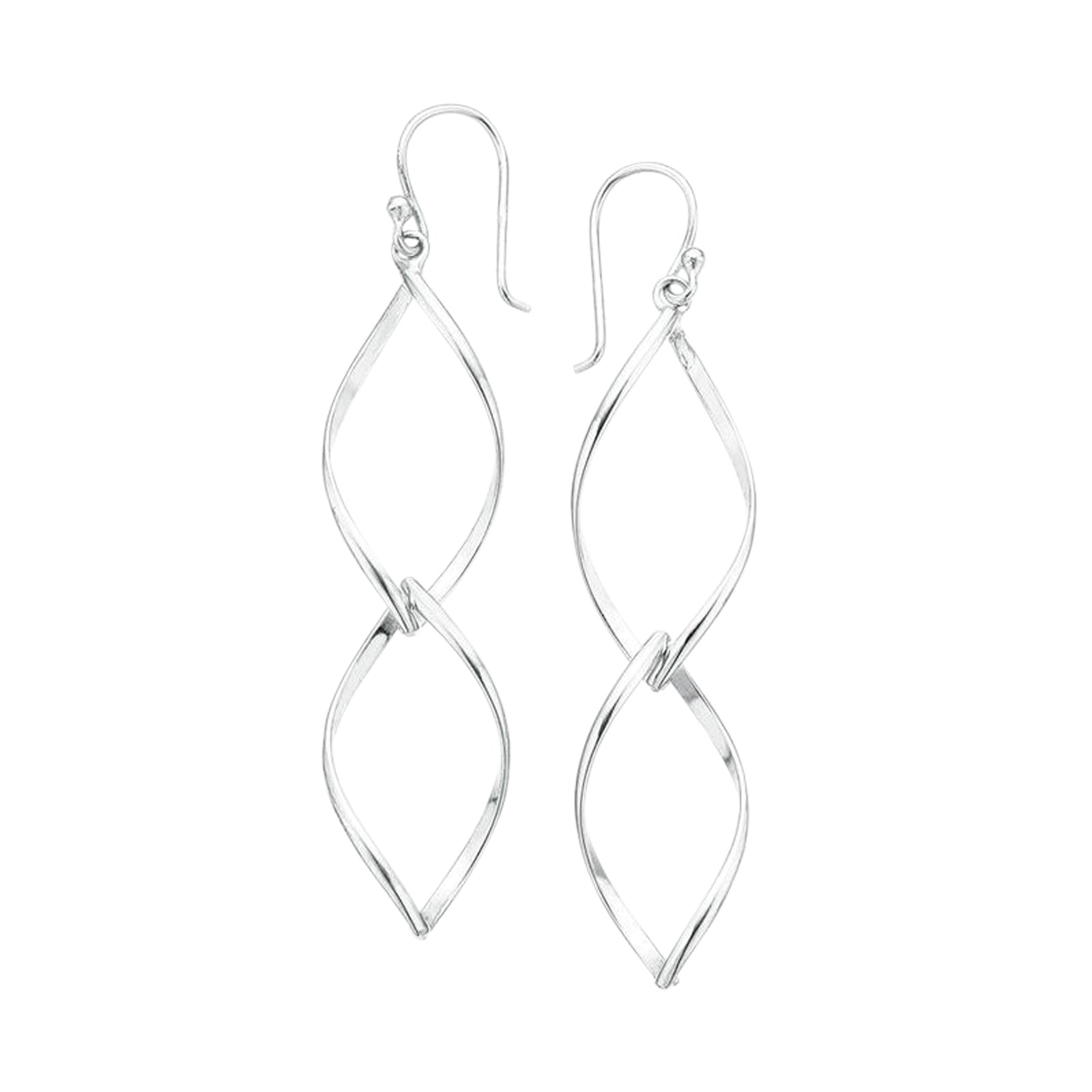 Sterling Silver Geometric Drop Earrings