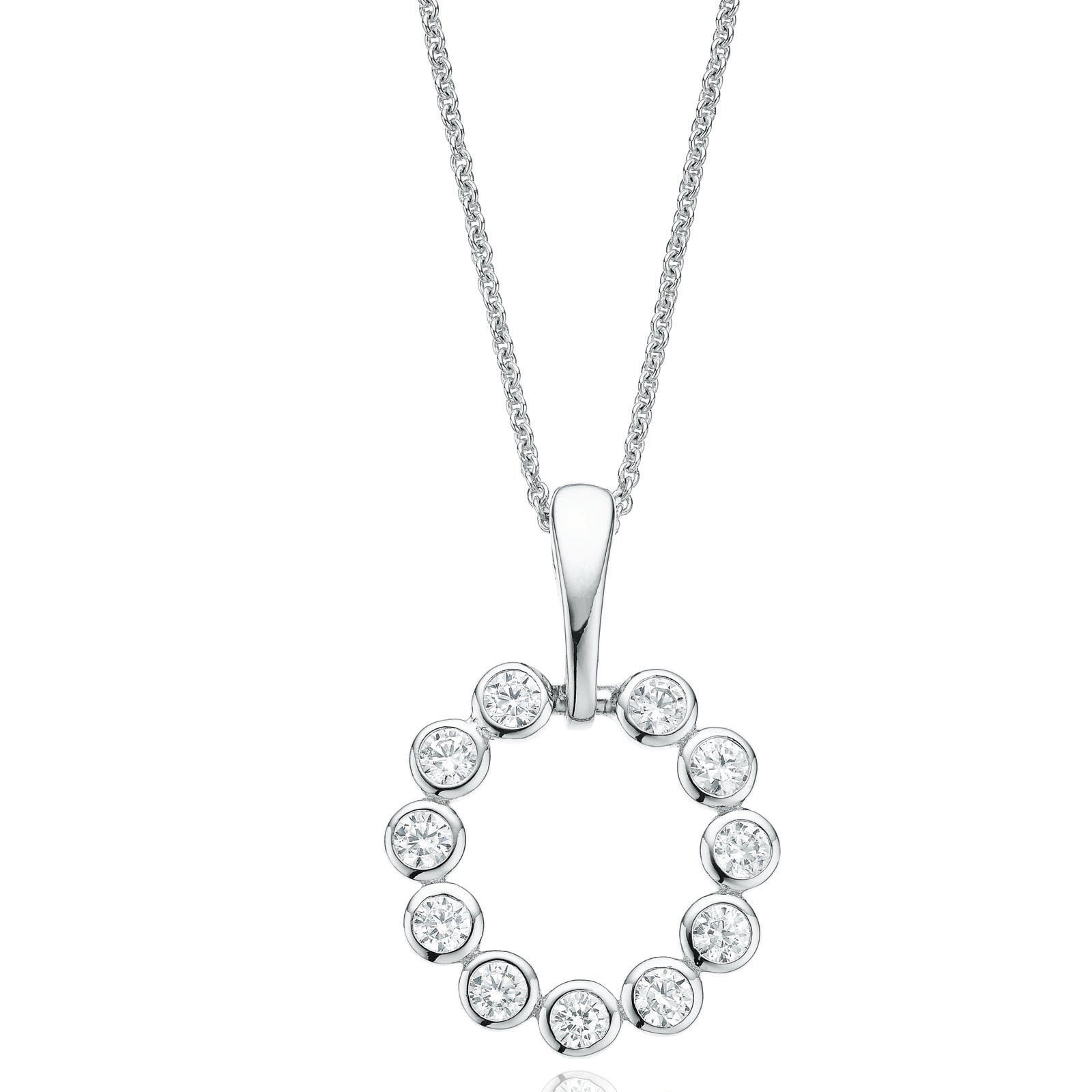 Sterling Silver Cubic Zirconia Pendant