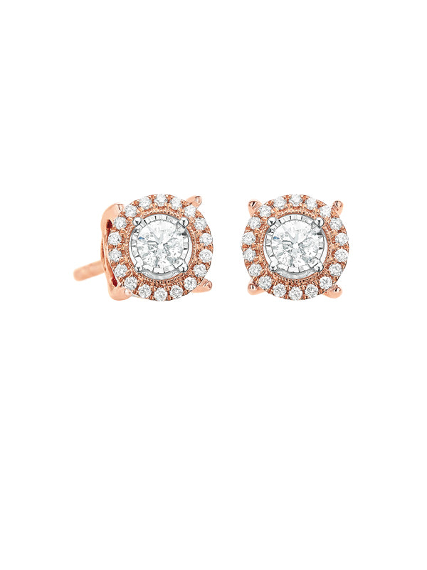 Paris Round Brilliant Cut with 3/4 CARAT tw of Diamonds Studs