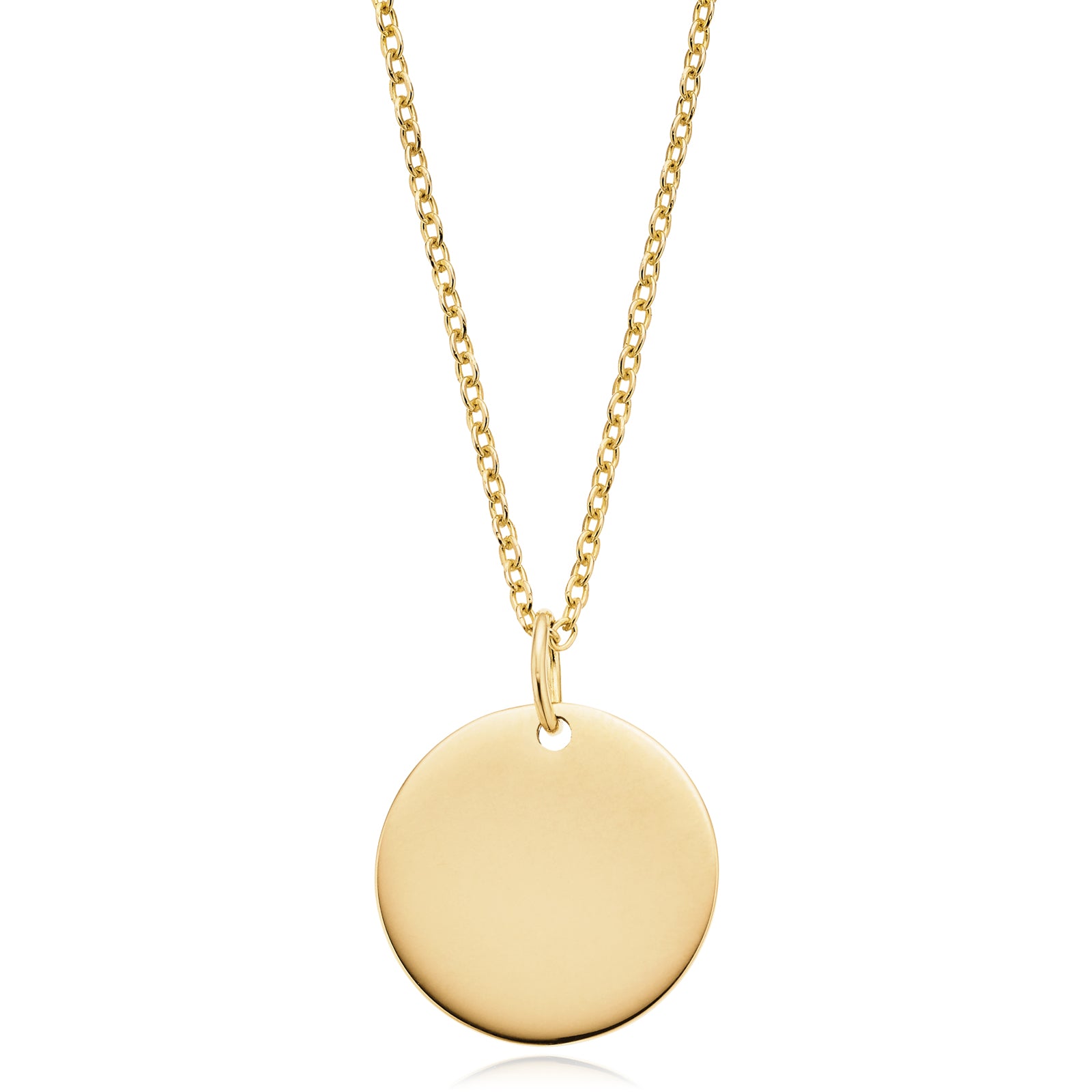 9ct Yellow Gold 45cm Disc Necklace