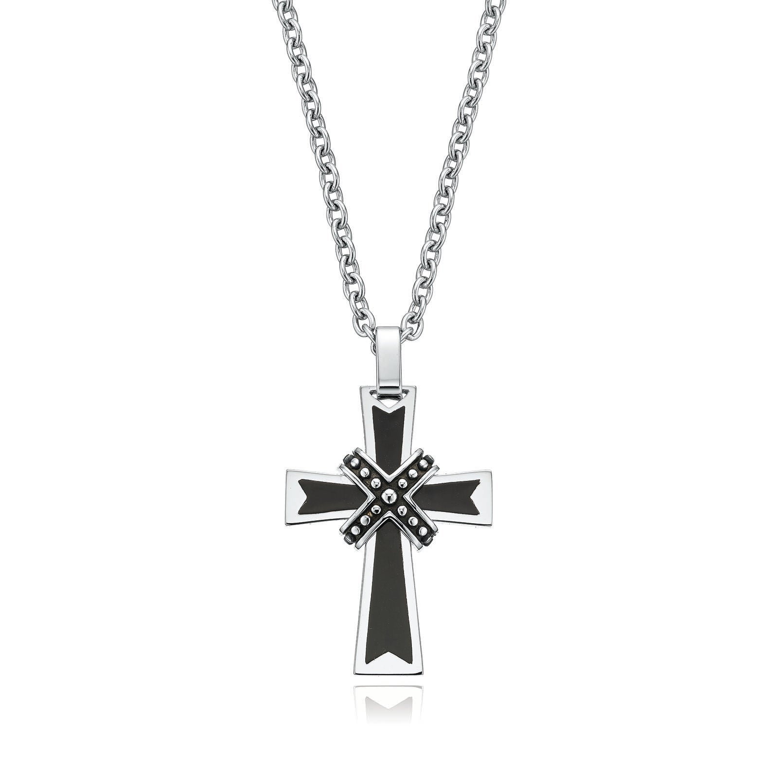 Tensity Stainless Steel Cross Necklace – Zamels