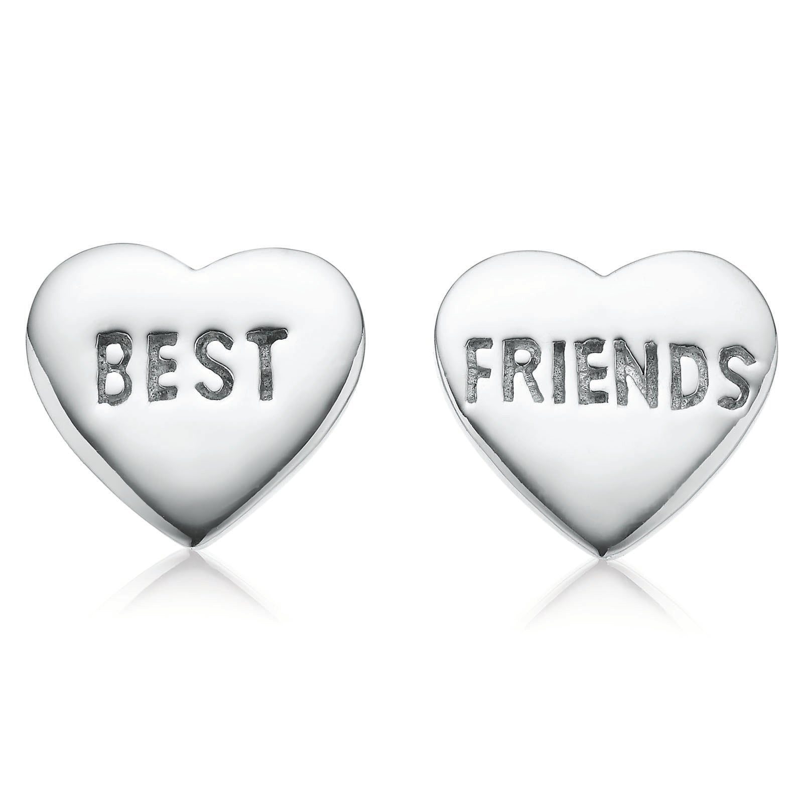 Sterling Silver Best Friend  Stud Earrings